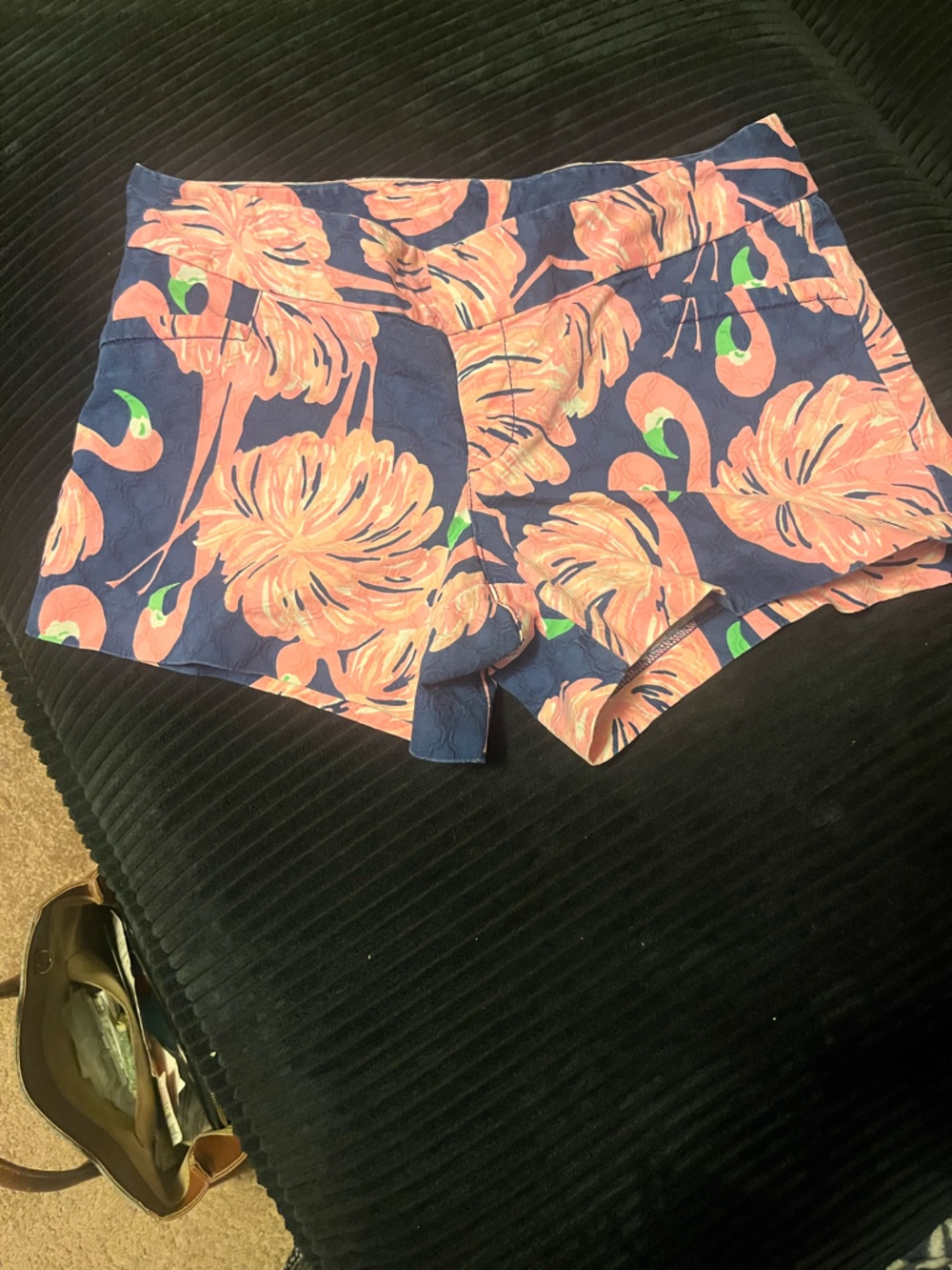 Lilly Pulitzer Navy Blue Pink Floral Shorts